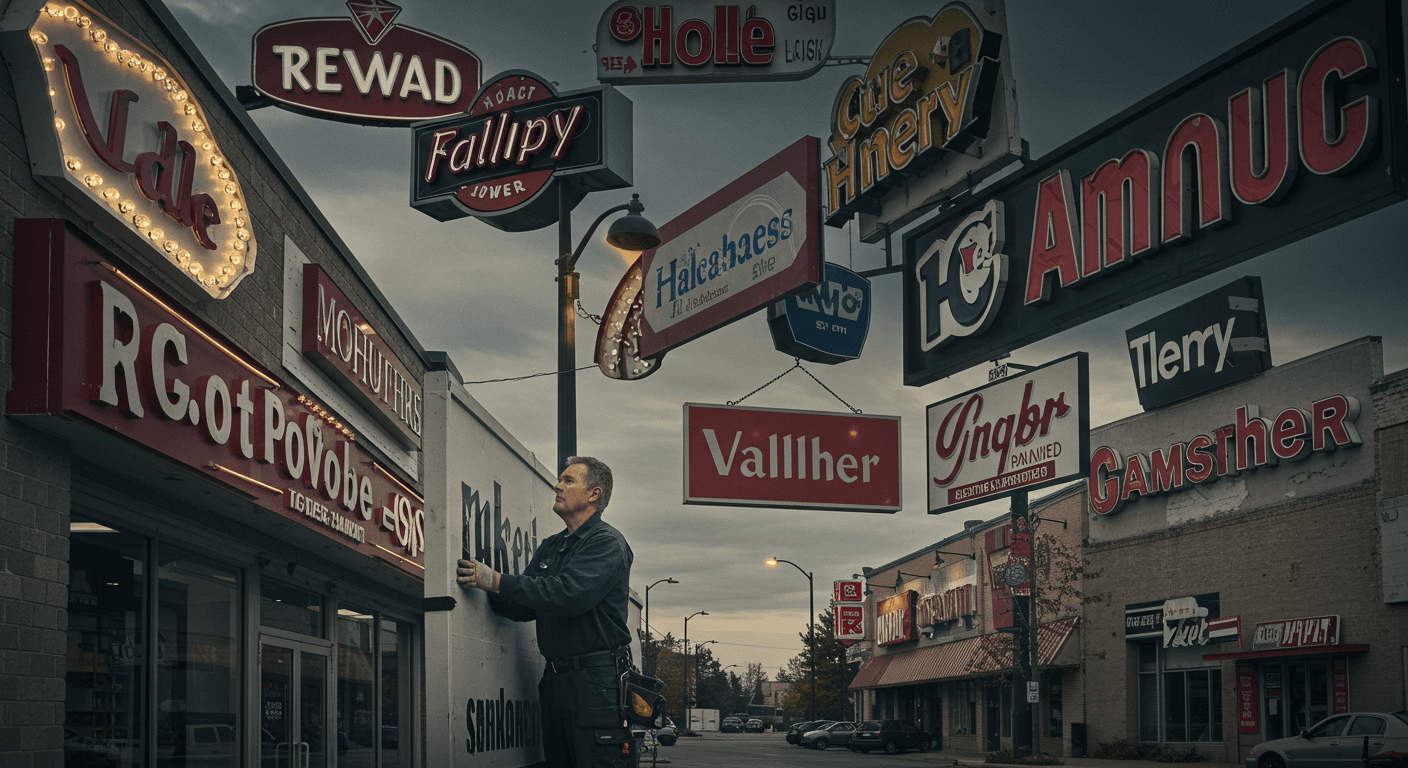 간판 및 표지판