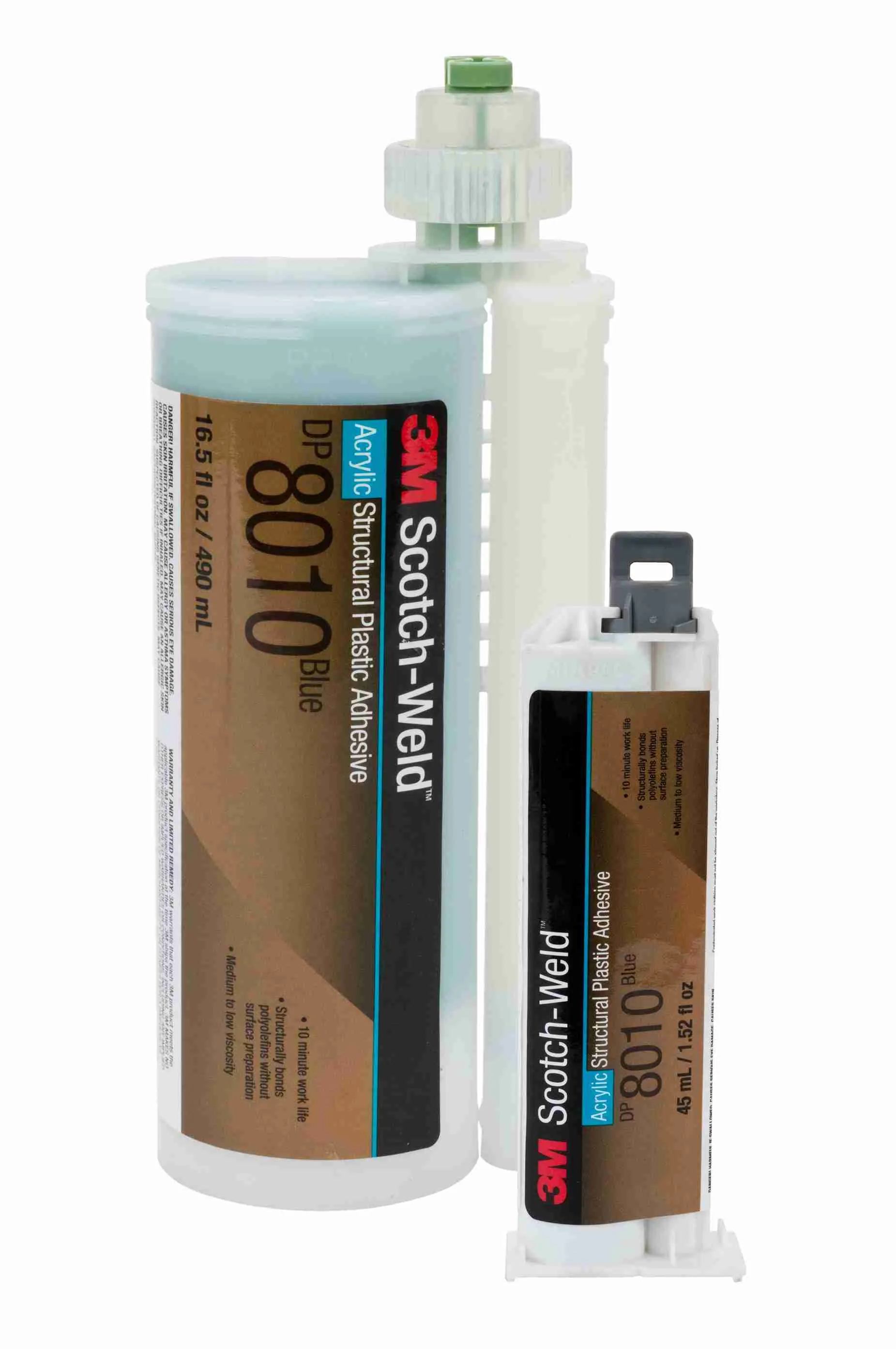 3M™ 스카치-웰드™ 구조용 플라스틱 접착제 DP8010, 파랑, 45 mL 듀오팩 thumbnail 6