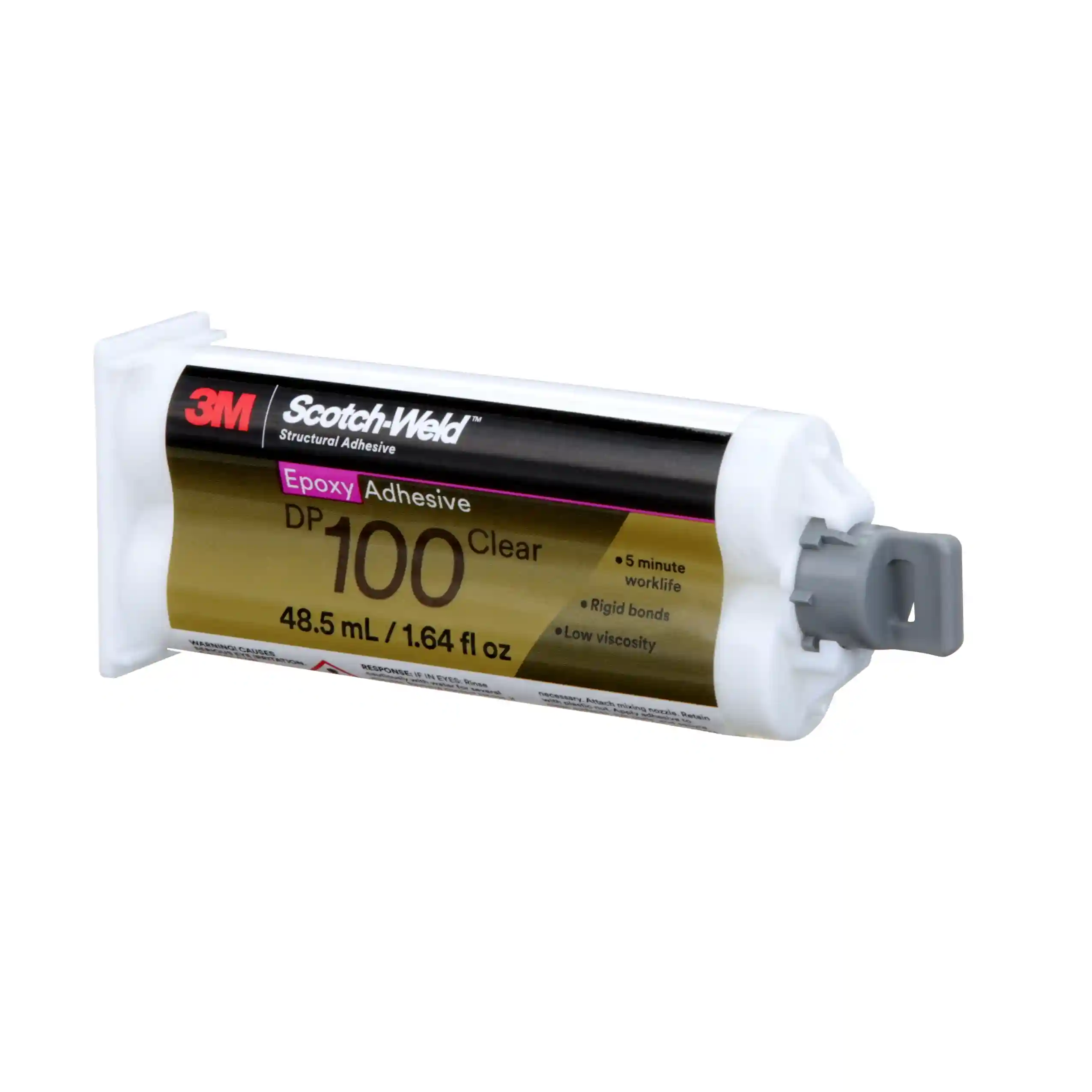 3M™ 스카치-웰드™ 경질 에폭시 접착제 DP100, 투명, 48.5 mL 듀오팩 thumbnail 3