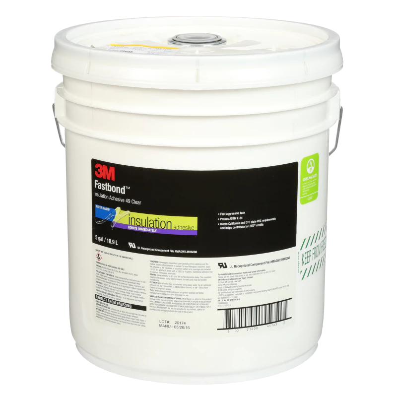 3M™ Fastbond™ 단열재 접착제 FB49, 투명, 18.9 L 드럼