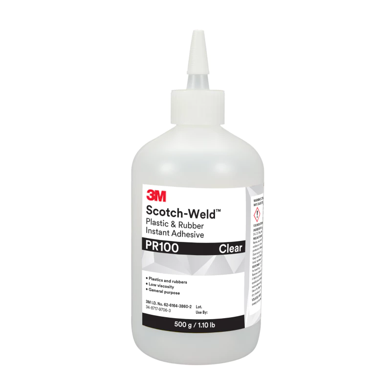 3M™ 스카치-웰드™ 플라스틱 및 고무용 순간 접착제 PR100, 투명, 500 g