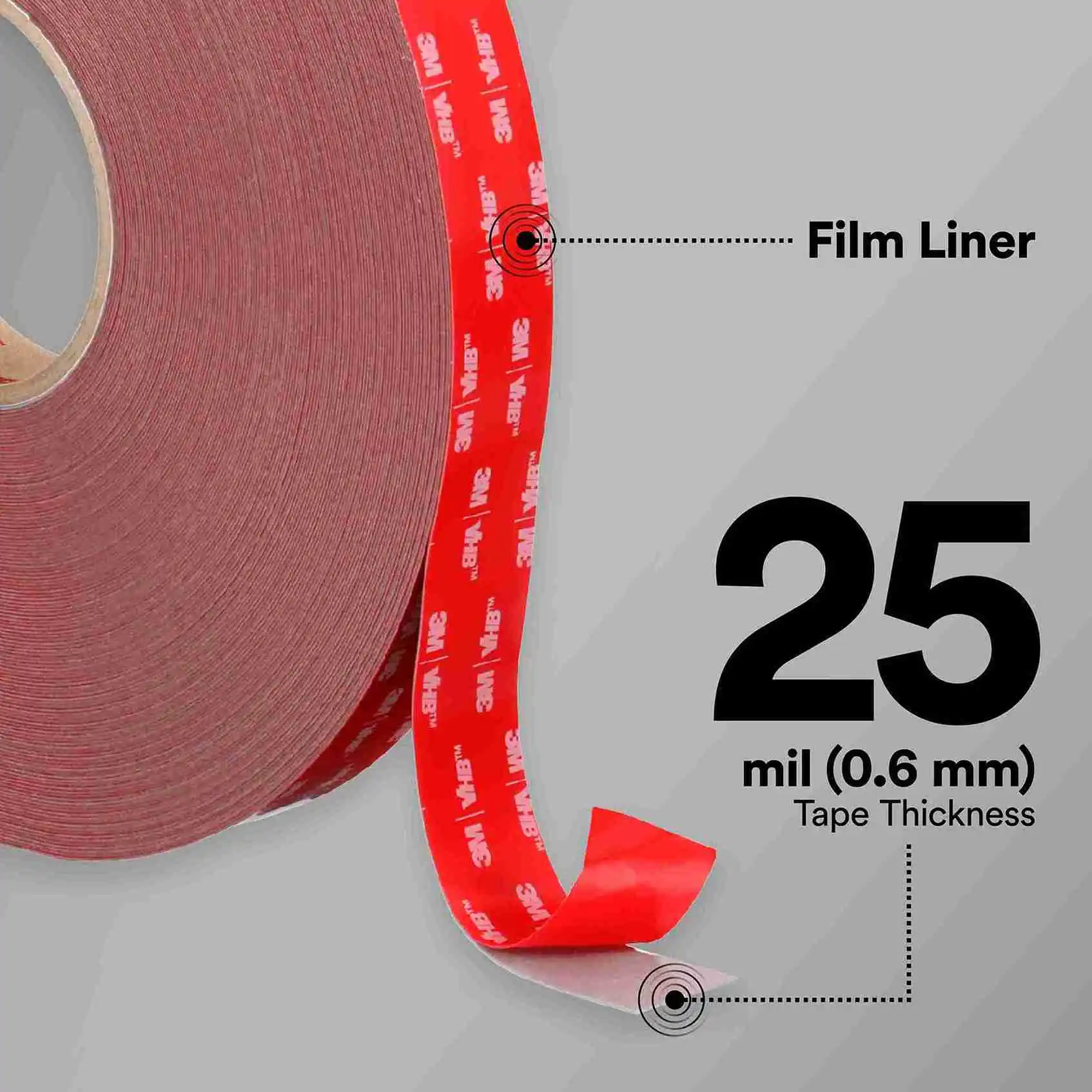 3M™ VHB™ 고내열 아크릴 폼 테이프 GPH-060GF, 회색, 1150 mm x 33 m thumbnail 3