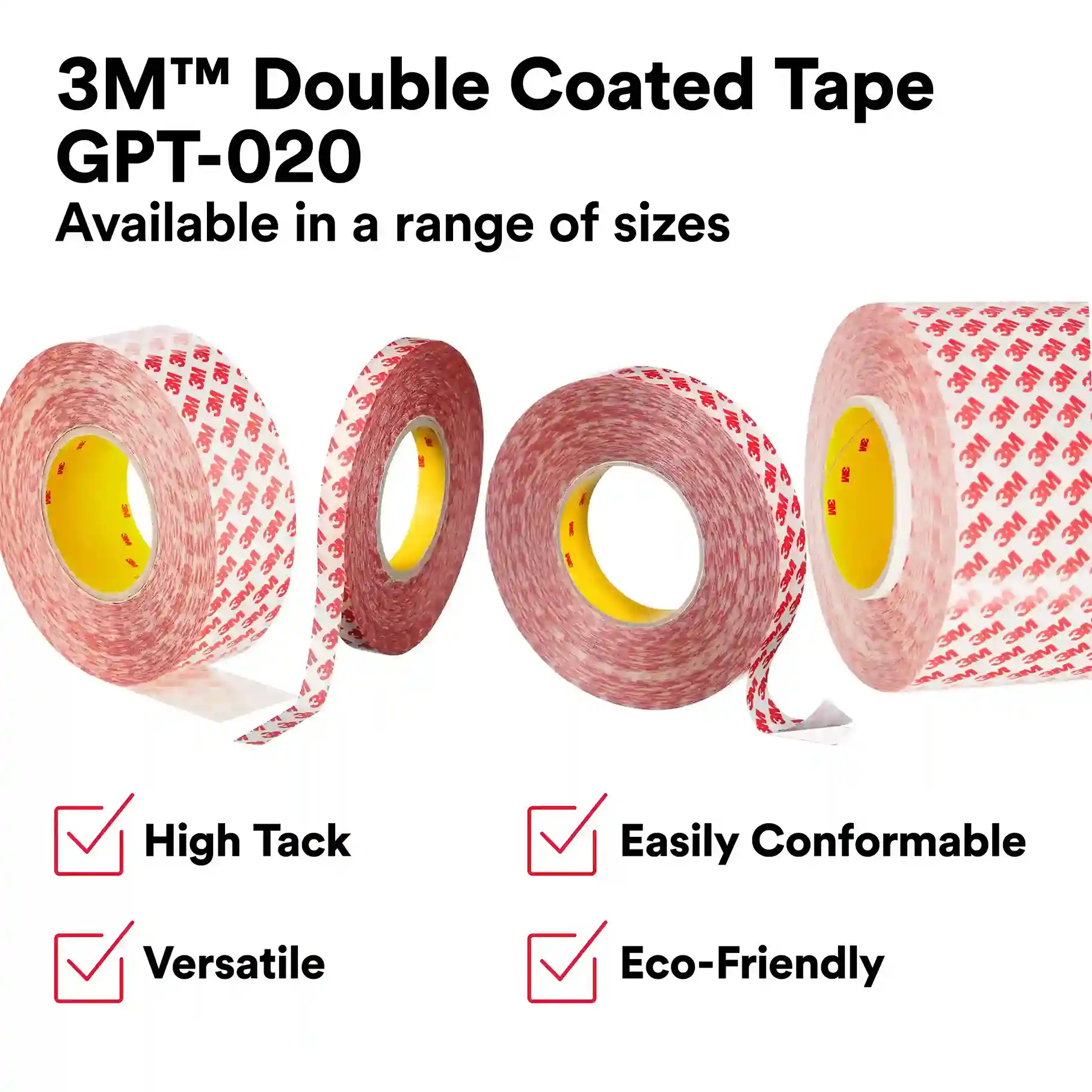 3M™ 범용 PET 양면 테이프 GPT-020, 투명, 1540 mm x 50 m, 종이 이형지 thumbnail 6