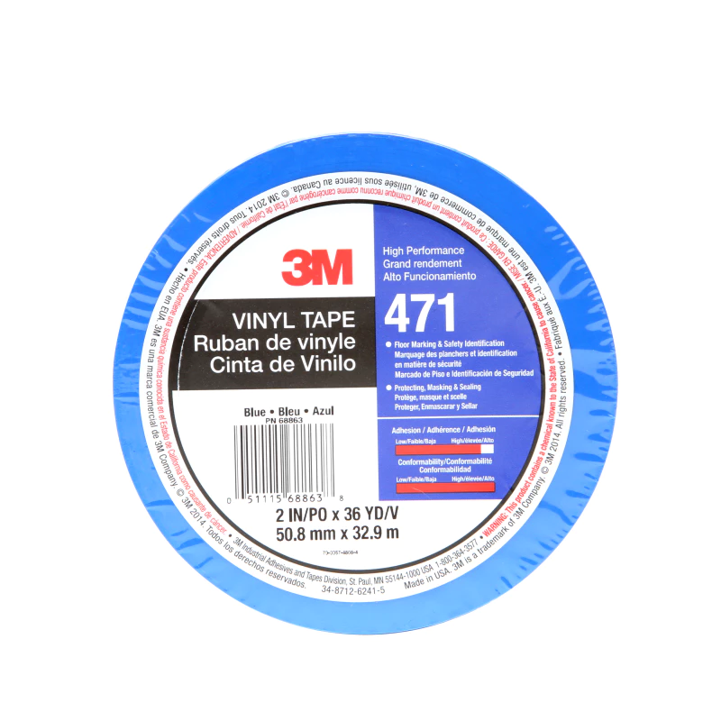 3M™ 비닐 테이프 471, 파랑, 50.8 mm x 32.91 m