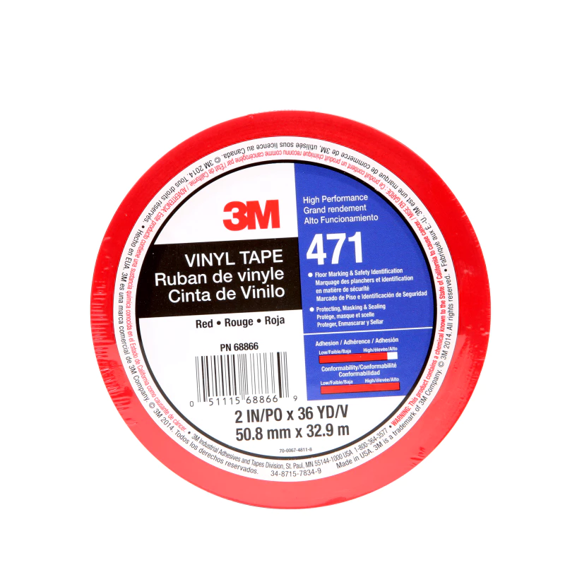 3M™ 비닐 테이프 471, 빨강, 50.8 mm x 32.91 m