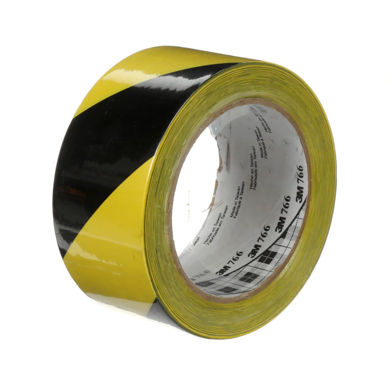 3M™ 안전 경고 비닐 테이프 766DC, 검정/노랑, 50.8 mm x 32.92 m