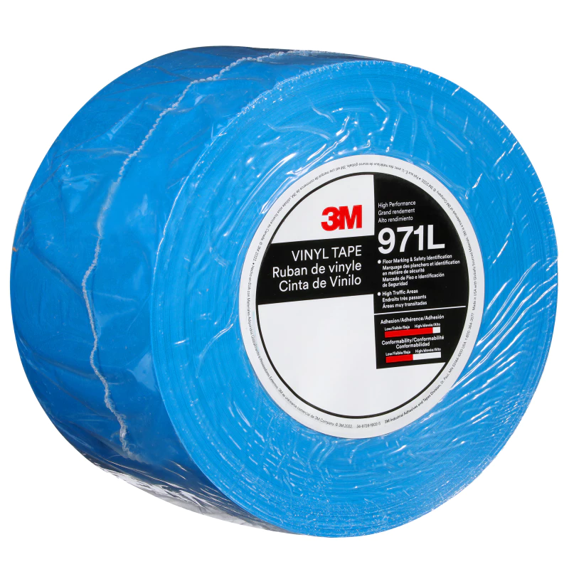 3M™ 울트라 듀러블 바닥 라인 테이프 971L, 파랑, 101.6 mm x 32.92 m