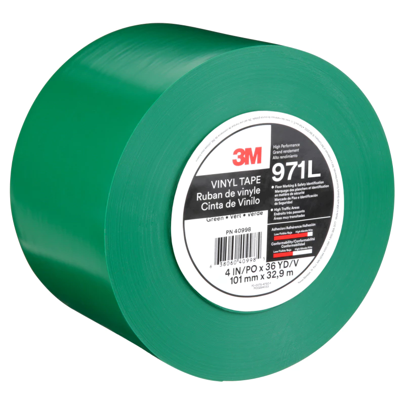 3M™ 울트라 듀러블 바닥 라인 테이프 971L, 초록, 101.6 mm x 32.92 m